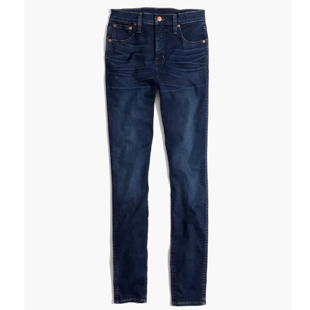 Madewell | Dark Wash 10” High Rise Skinny Jeans - Picture 4 of 5
